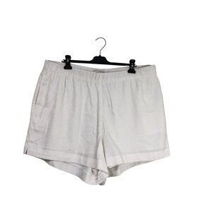 NWT Abercrombie & Fith Short Linen Blend Side Pockets Size XXL Womens White